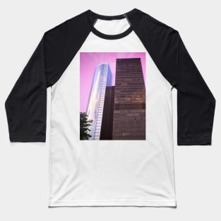 Battery Park Pink Sunset Manhattan NYC Baseball T-Shirt